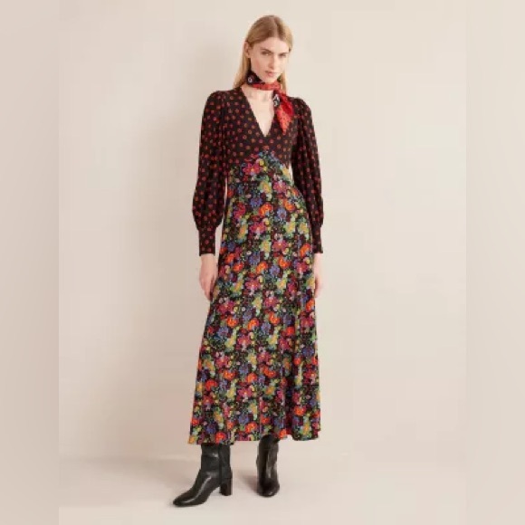 BODEN Floral Long Sleeve Maxi Dress - Picture 4 of 16